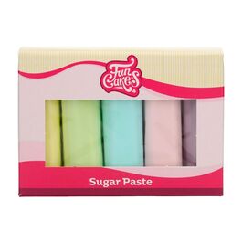 FUNCAKES FONDANT MULTIPACK - PASTELLTÖNE (5 X 100 G)