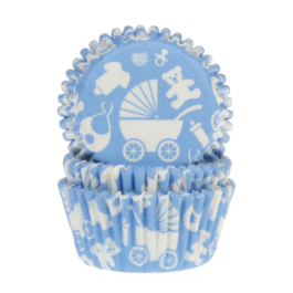 HOUSE OF MARIE CUPCAKE-EINWEGFORMEN - BABY BLAU