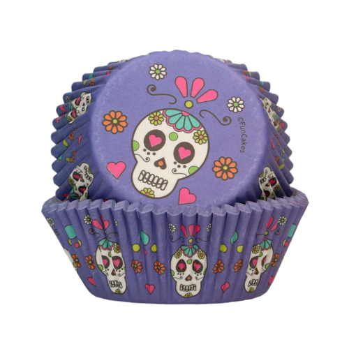 FUNCAKES CUPCAKES EINWEGFORMEN - MEXIKANISCHER TOTENKOPF