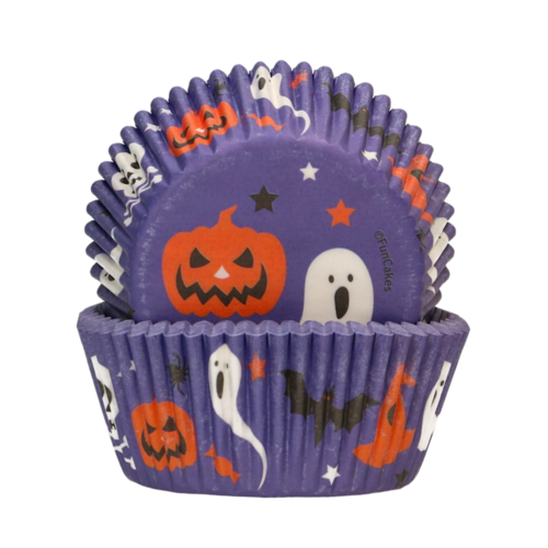 FUNCAKES CUPCAKES EINWEGFORMEN - HALLOWEEN (LILA)