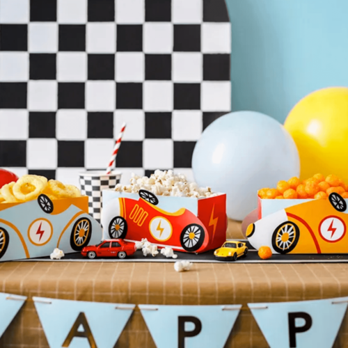 PARTYDECO PAPIER-SNACKBOXEN - AUTOS