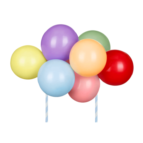 PARTYDECO LUFTBALLON-TORTEN TOPPER - REGENBOGEN