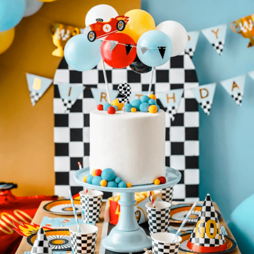 PARTYDECO LUFTBALLON-TORTEN TOPPER - AUTO