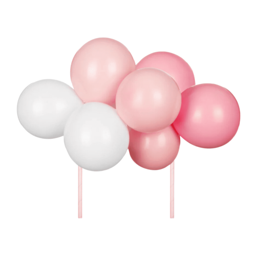 PARTYDECO LUFTBALLON-TORTEN TOPPER - ROSA