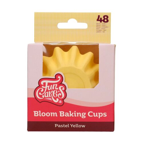 FUNCAKES  "BLOOM" CUPCAKES EINWEGFORMEN - PASTELL GELB