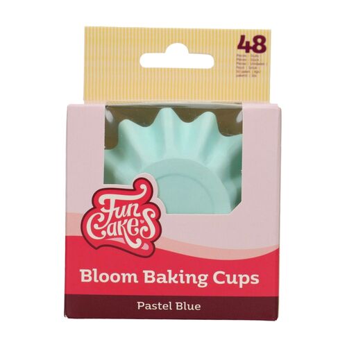 FUNCAKES  "BLOOM" CUPCAKES EINWEGFORMEN - PASTELL BLAU