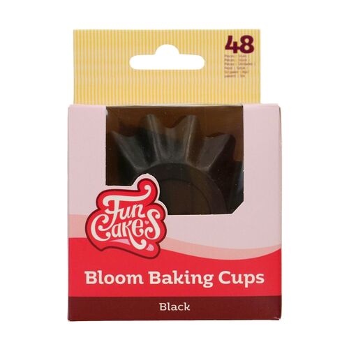 FUNCAKES  "BLOOM" CUPCAKES EINWEGFORMEN - SCHWARZ