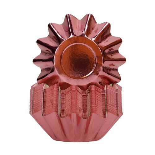 FUNCAKES  "BLOOM" CUPCAKES EINWEGFORMEN - METALLISCH ROSE GOLD