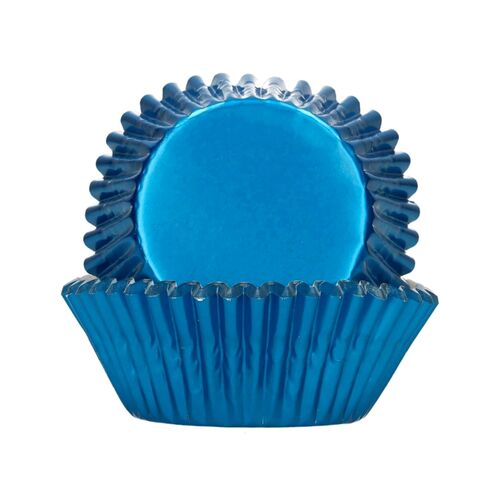 FUNCAKES "FOIL" CUPCAKE EINWEGFORMEN - METALLISCH BLAU