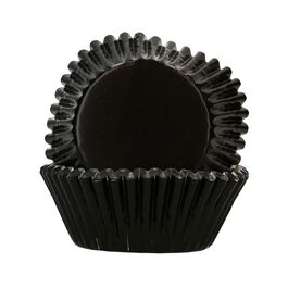 FUNCAKES "FOIL" CUPCAKE EINWEGFORMEN - METALLISCH SCHWARZ