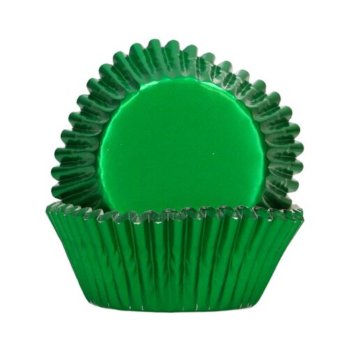 FUNCAKES "FOIL" CUPCAKE EINWEGFORMEN - METALLISCH GRÜN