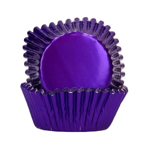 FUNCAKES "FOIL" CUPCAKE EINWEGFORMEN - METALLISCH LILA