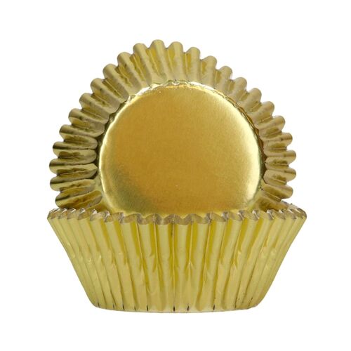 FUNCAKES "FOIL" CUPCAKE EINWEGFORMEN - METALLISCH GOLD