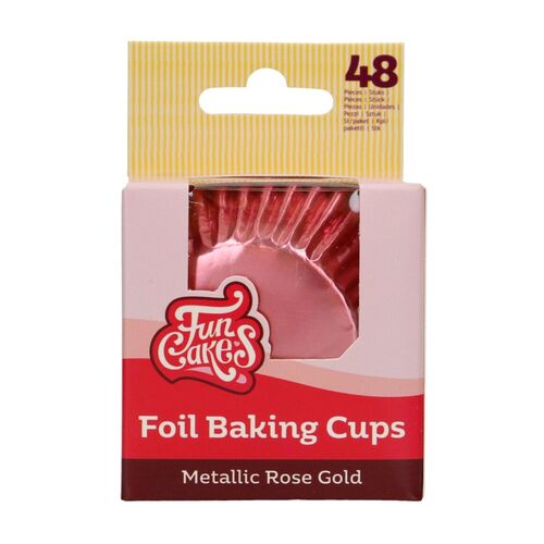 FUNCAKES "FOIL" CUPCAKE EINWEGFORMEN - METALLISCH ROSE GOLD