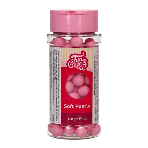 FUNCAKES WEICHE ZUCKERPERLEN - ROSA (Ø 10 MM) 70 G