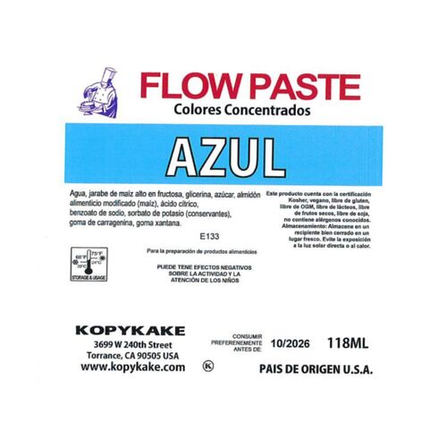 KOPYKAKE "FLOW PASTE" GEL-LEBENSMITTELFARBE - HIMMEL BLUE 118 ML