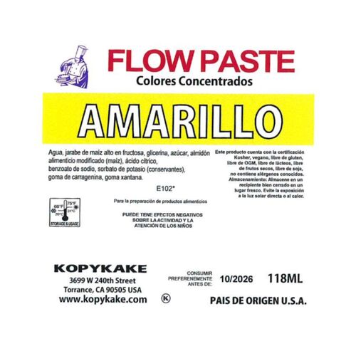 KOPYKAKE "FLOW PASTE" GEL-LEBENSMITTELFARBE - GELB 118 ML