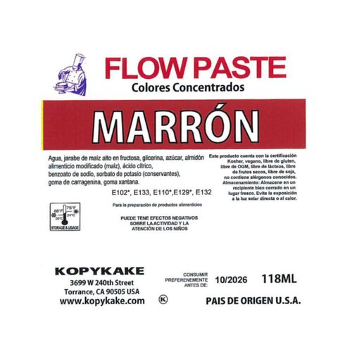 KOPYKAKE "FLOW PASTE" GEL-LEBENSMITTELFARBE - BRAUN 118 ML