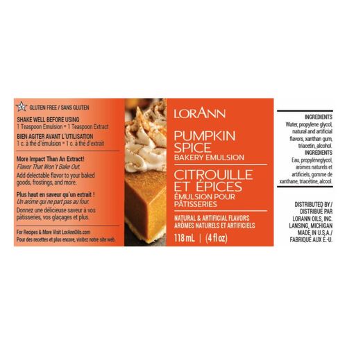 LORANN BÄCKEREI EMULSION - KÜRBIS / PUMPKIN SPICE (118 ML)