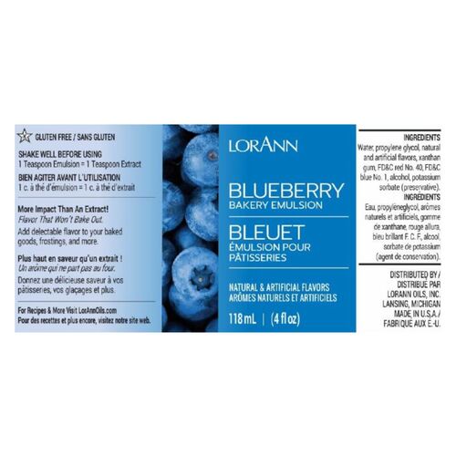 LORANN BÄCKEREI EMULSION - BLAUBEERE / BLUEBERRY (118 ML)