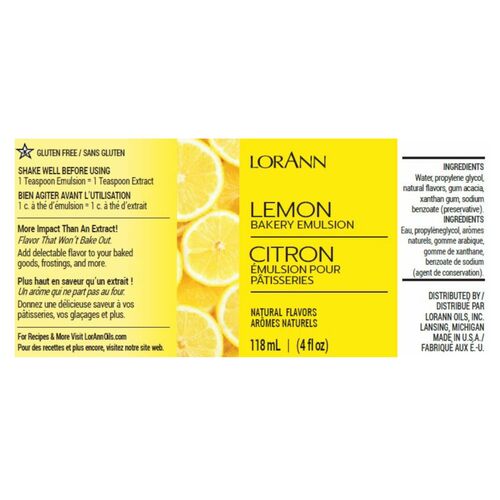 LORANN BÄCKEREI EMULSION - ZITRONE / LEMON (118 ML)