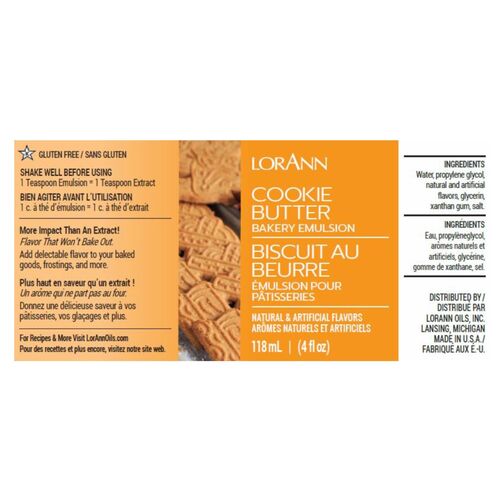 LORANN BÄCKEREI EMULSION - BISKUITBUTTER / COOKIE BUTTER (118 ML)