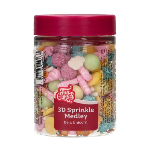 FUNCAKES 3D SPRINKLES - BE A UNICORN (70 G)