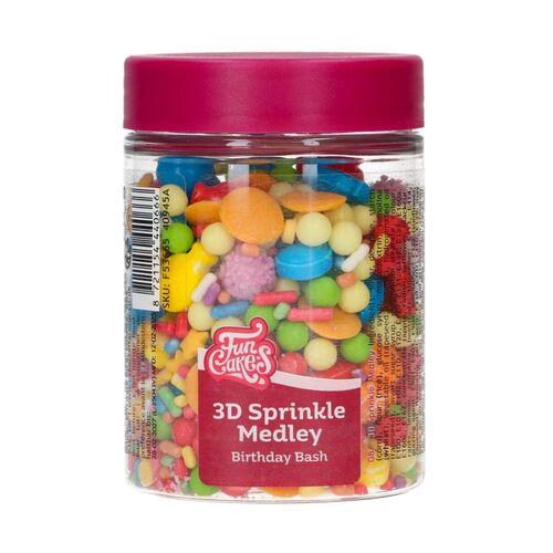 FUNCAKES 3D SPRINKLES - BIRTHDAY BASH (70 G)