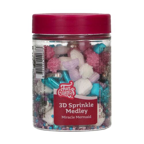 FUNCAKES 3D SPRINKLES - MIRACLE MERMAID (70 G)
