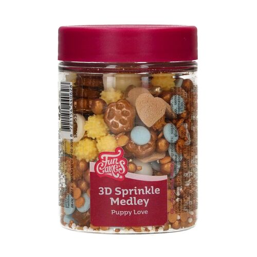 FUNCAKES 3D SPRINKLES -  PUPPY LOVE (70 G)