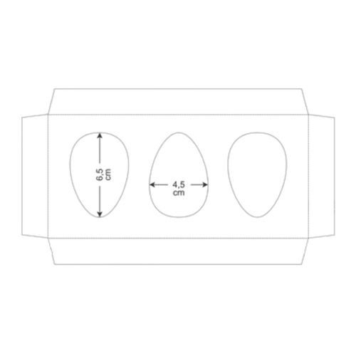 BOX FÜR 3 MINI-OSTEREIER - WEISS UND BLAU