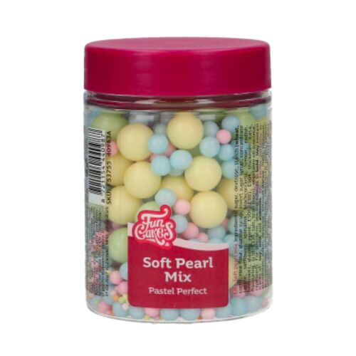 FUNCAKE WEICHE ZUCKER-PERLEN - MIX "PASTEL PERFECT" 80 G